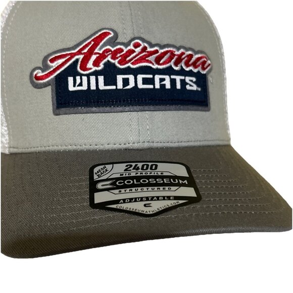 NEW Arizona Wildcats Beige Embroidered Colosseum Snapback Trucker Cap Hat Adult - Picture 6 of 7